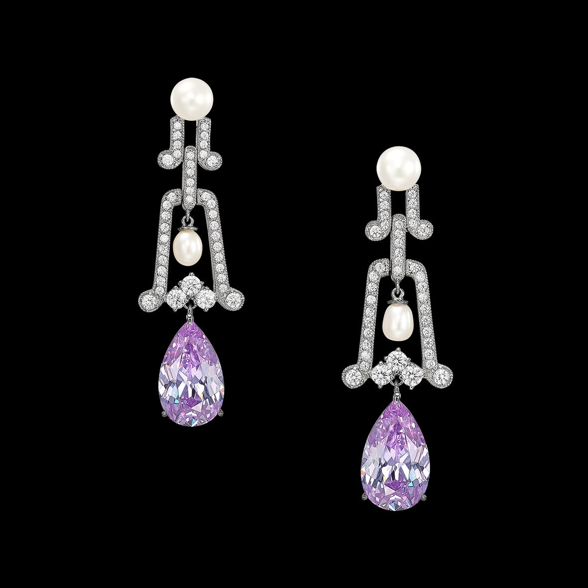 Lilac Moderne Earrings